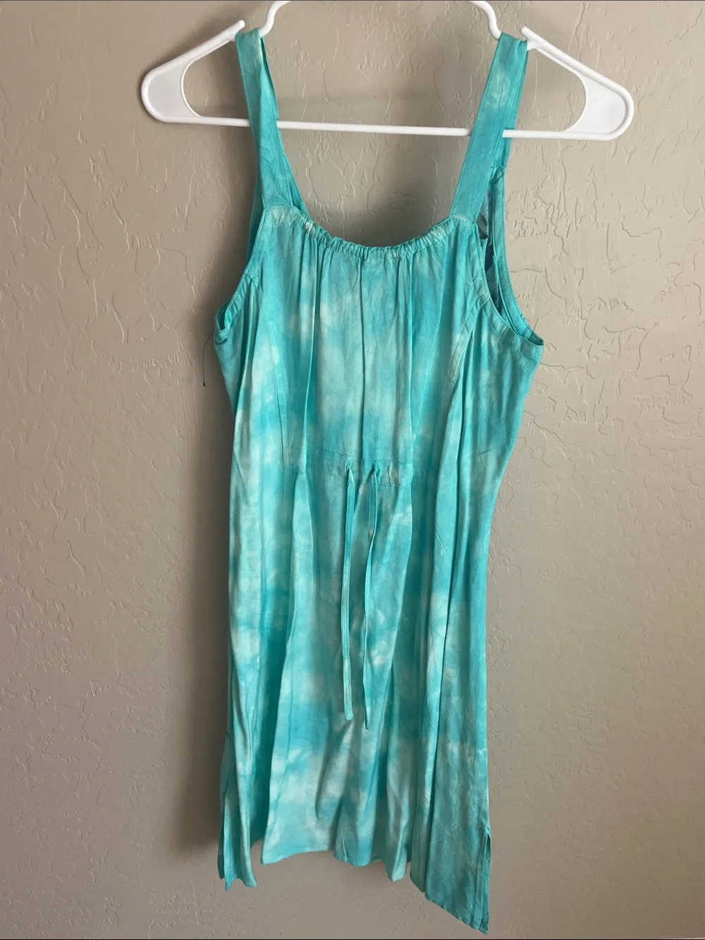 Raya Sun Turquoise Palm-Print Midi Dress - Picture 4 of 4
